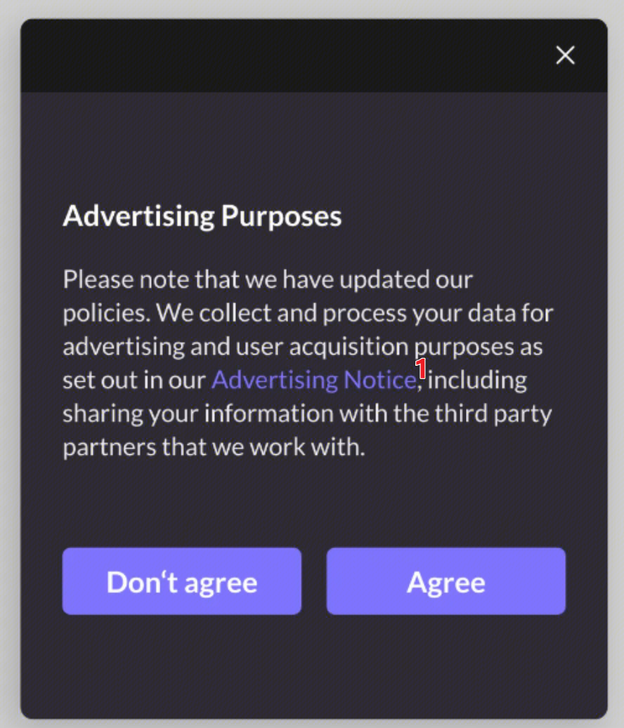 Image: Ad Notification Pop-up
