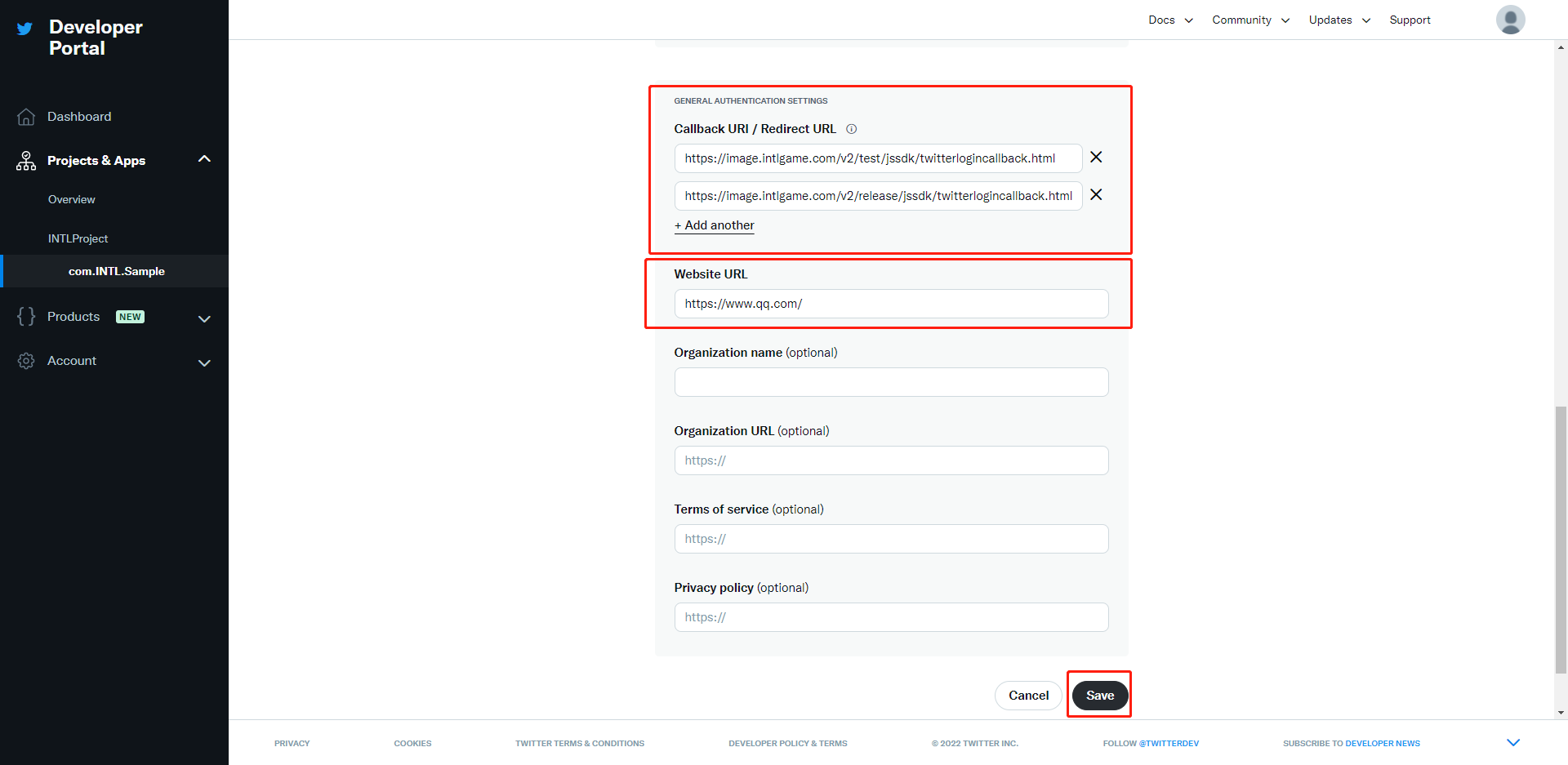 Image: X callback URLs