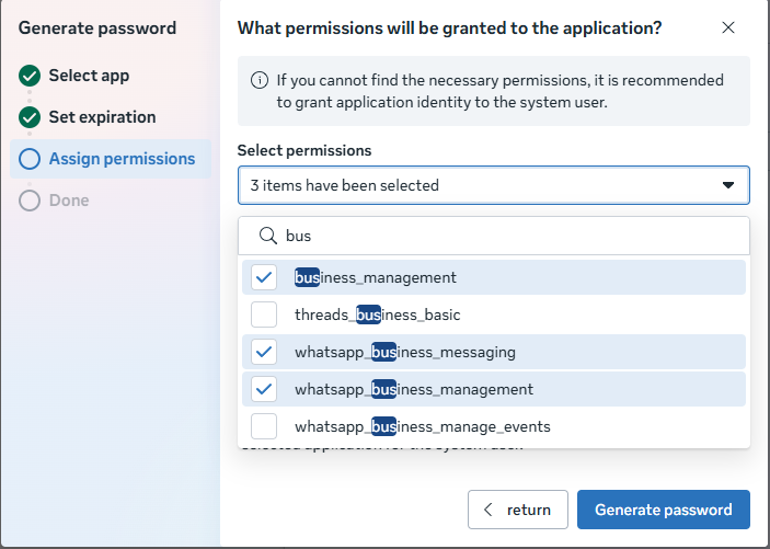 Image: Create system user token