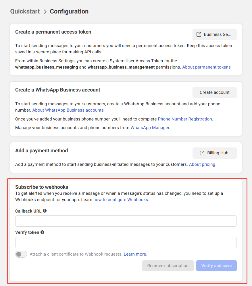 Image: Configure WebHook