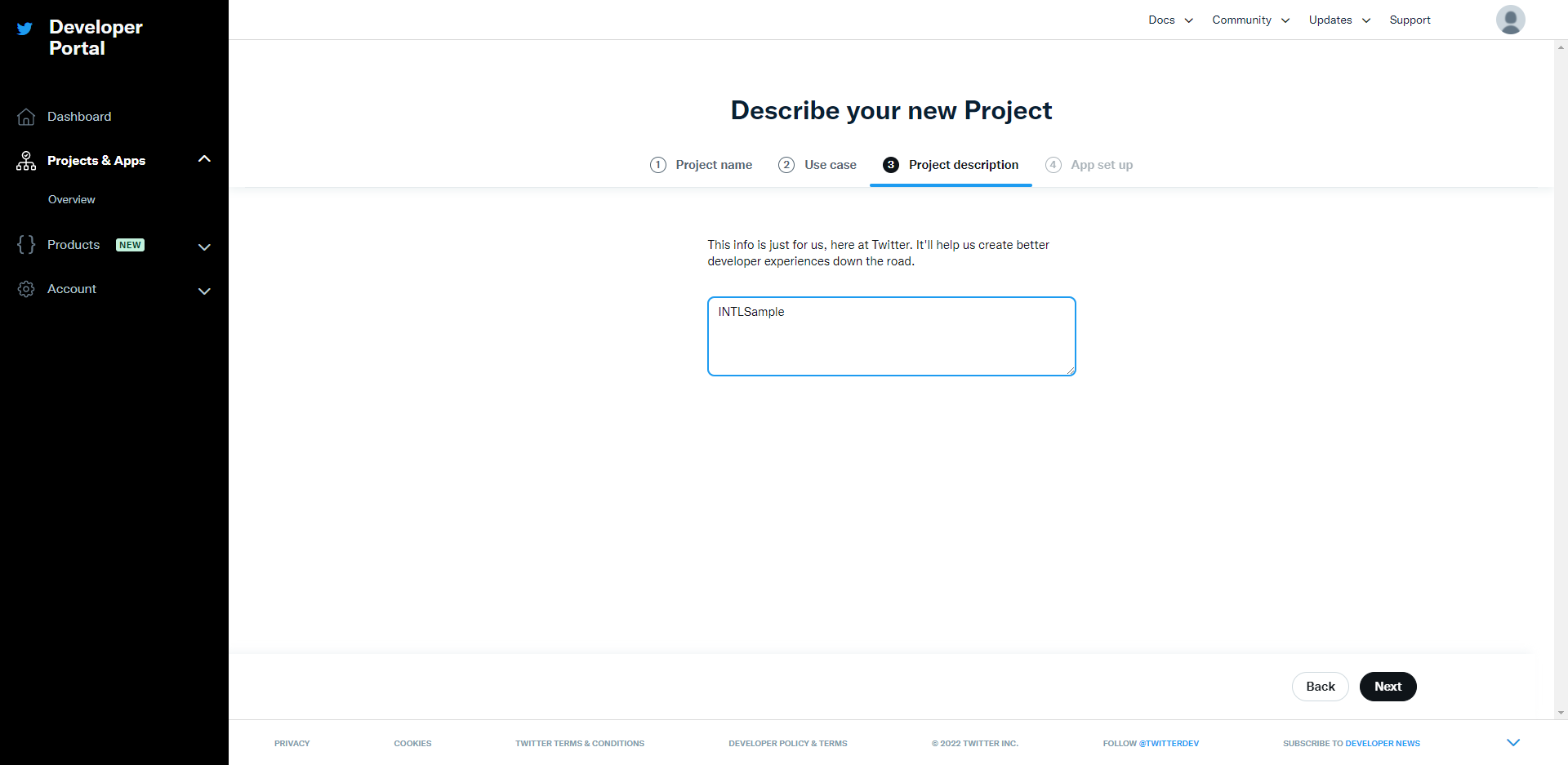 Image: X project description
