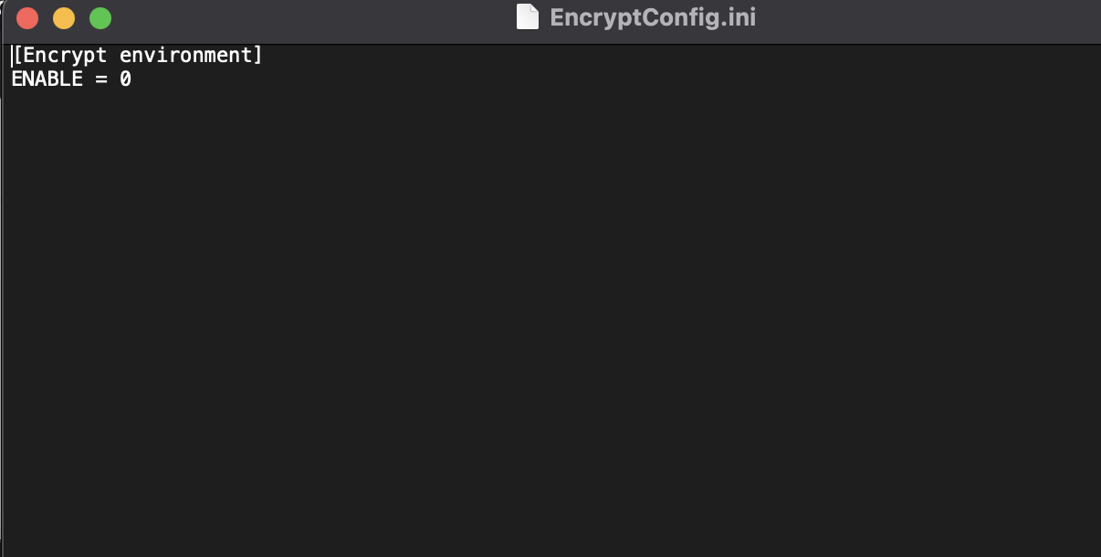 Image: EncryptConfig.ini Off