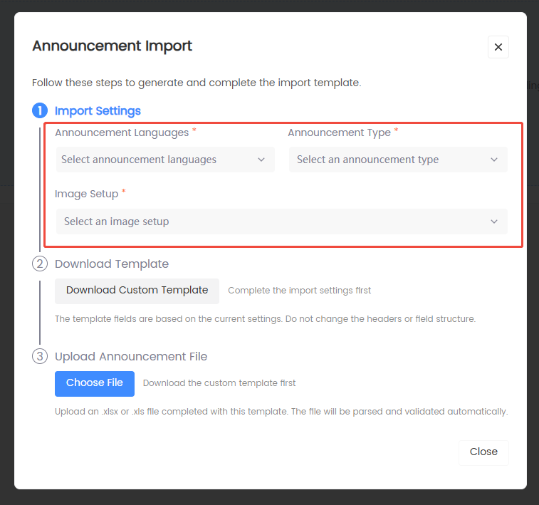 Excel Import