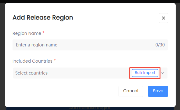 Publish Region