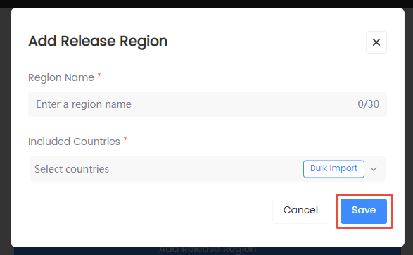 Publish Region