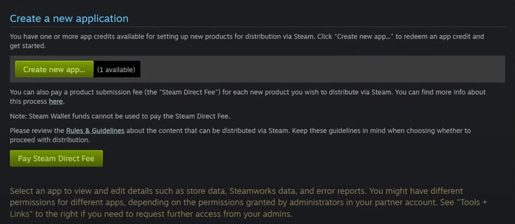 Image: Create application