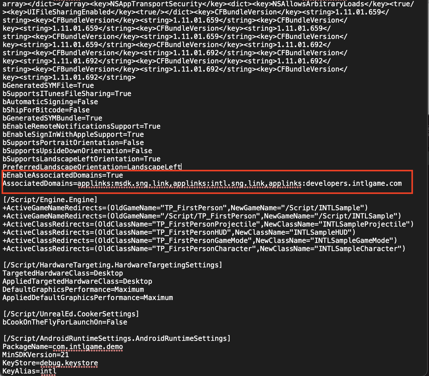 Image: UE_AssociatedDomains_IOSRuntimeSettings