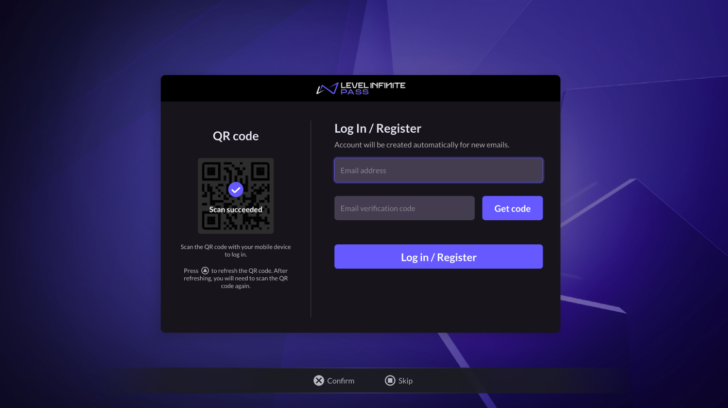 Image: Console Scan Code Login