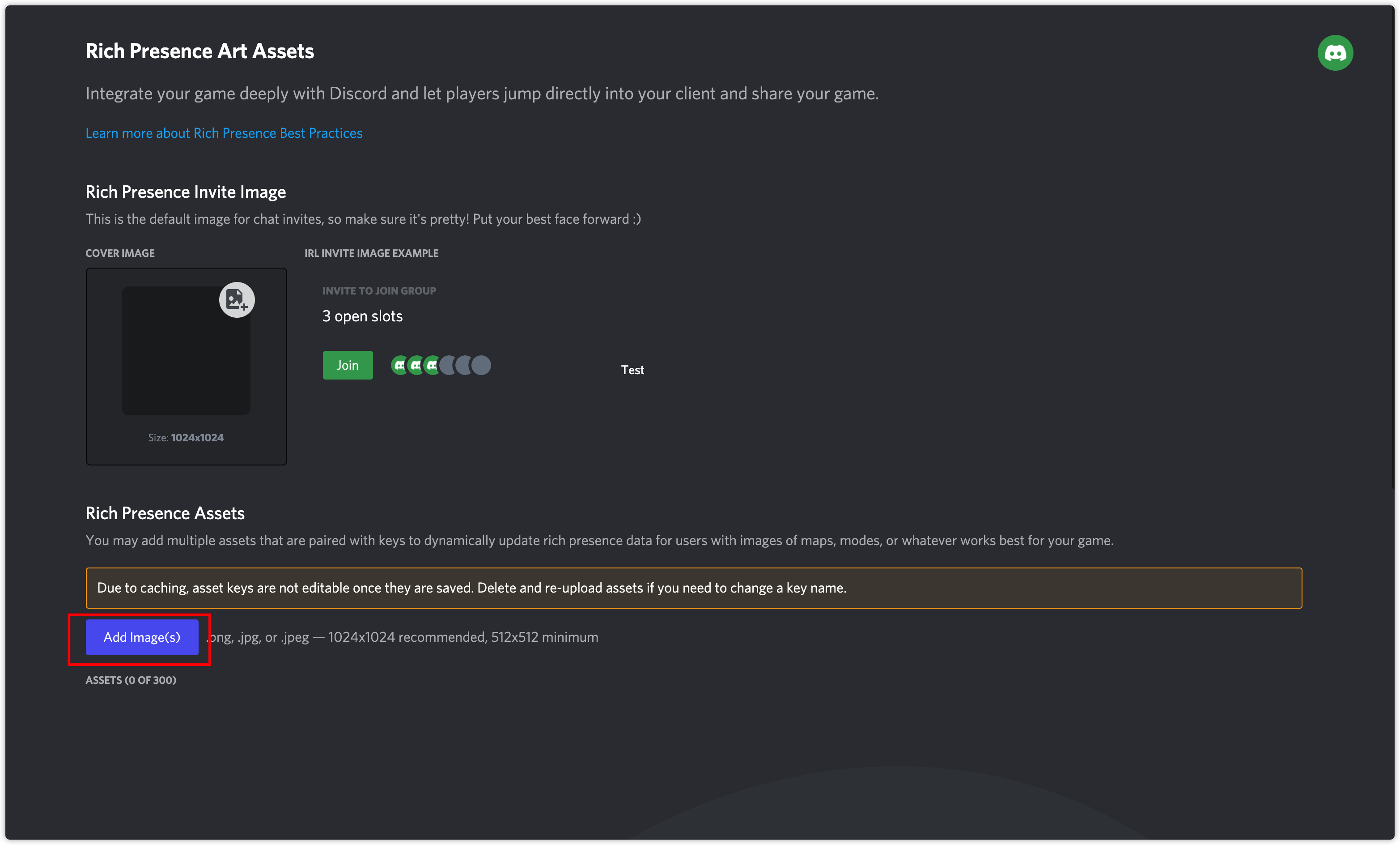 Image: Upload assets