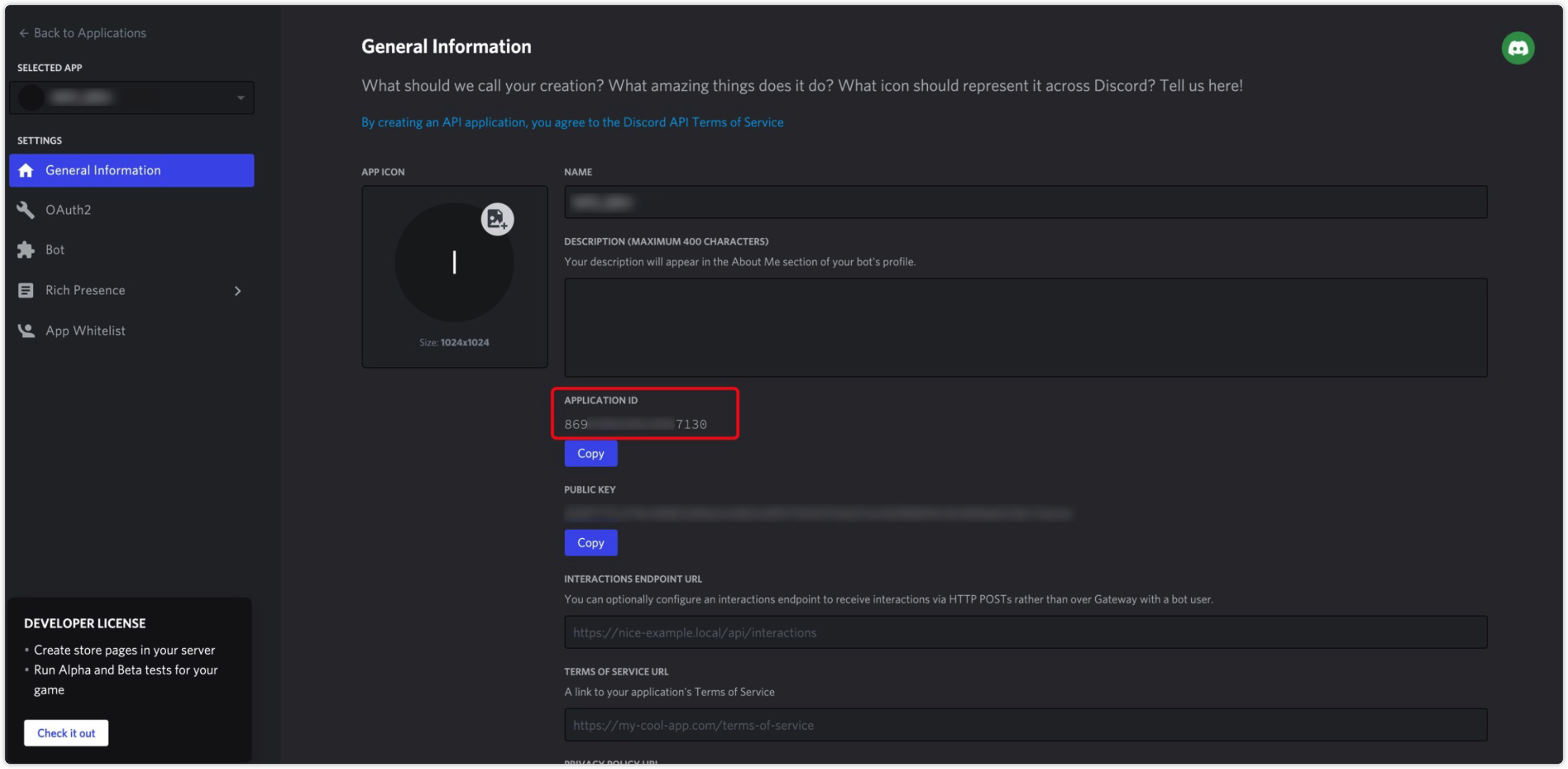 Image: Obtain App ID
