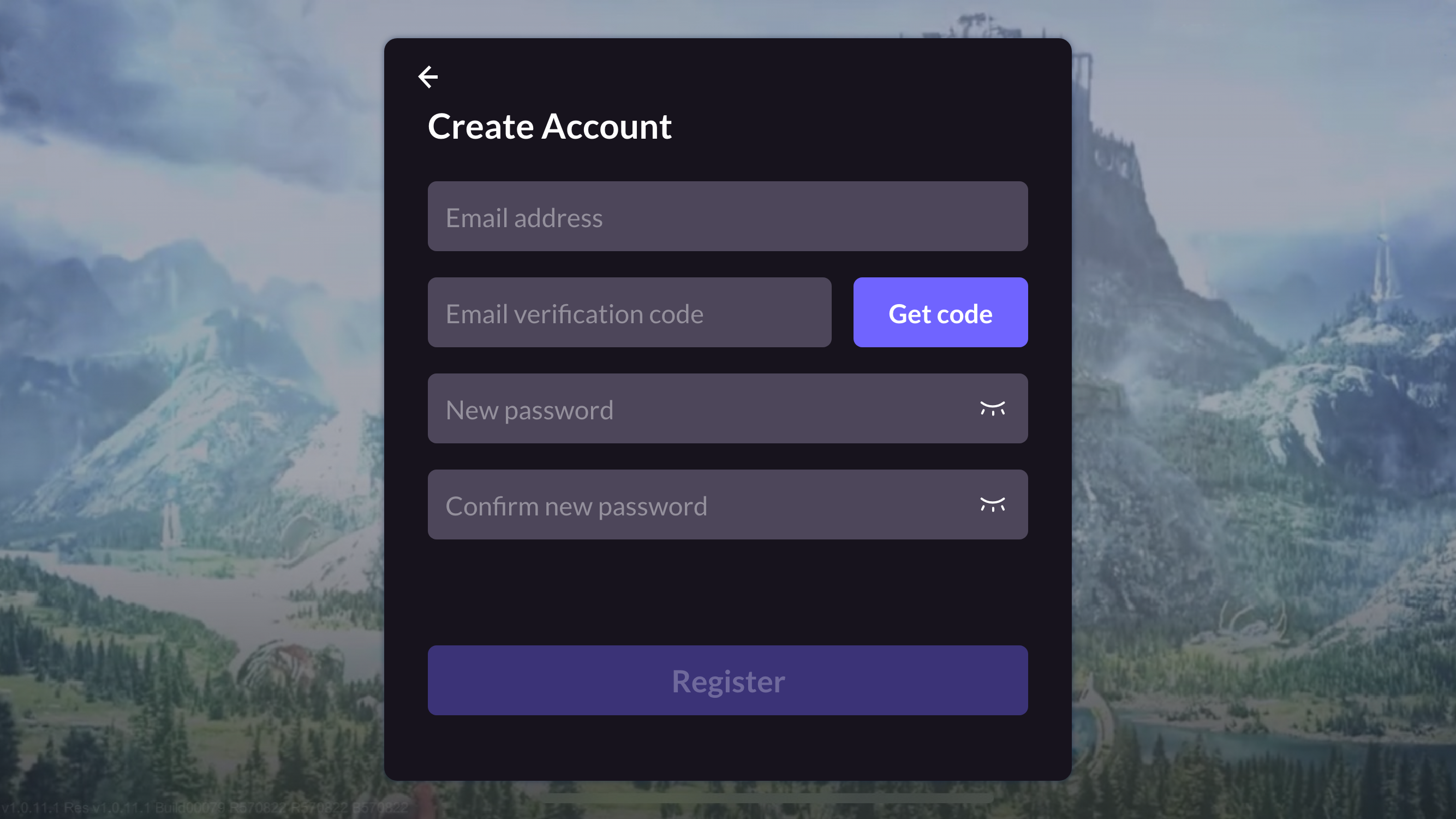 Image: Registration Interface
