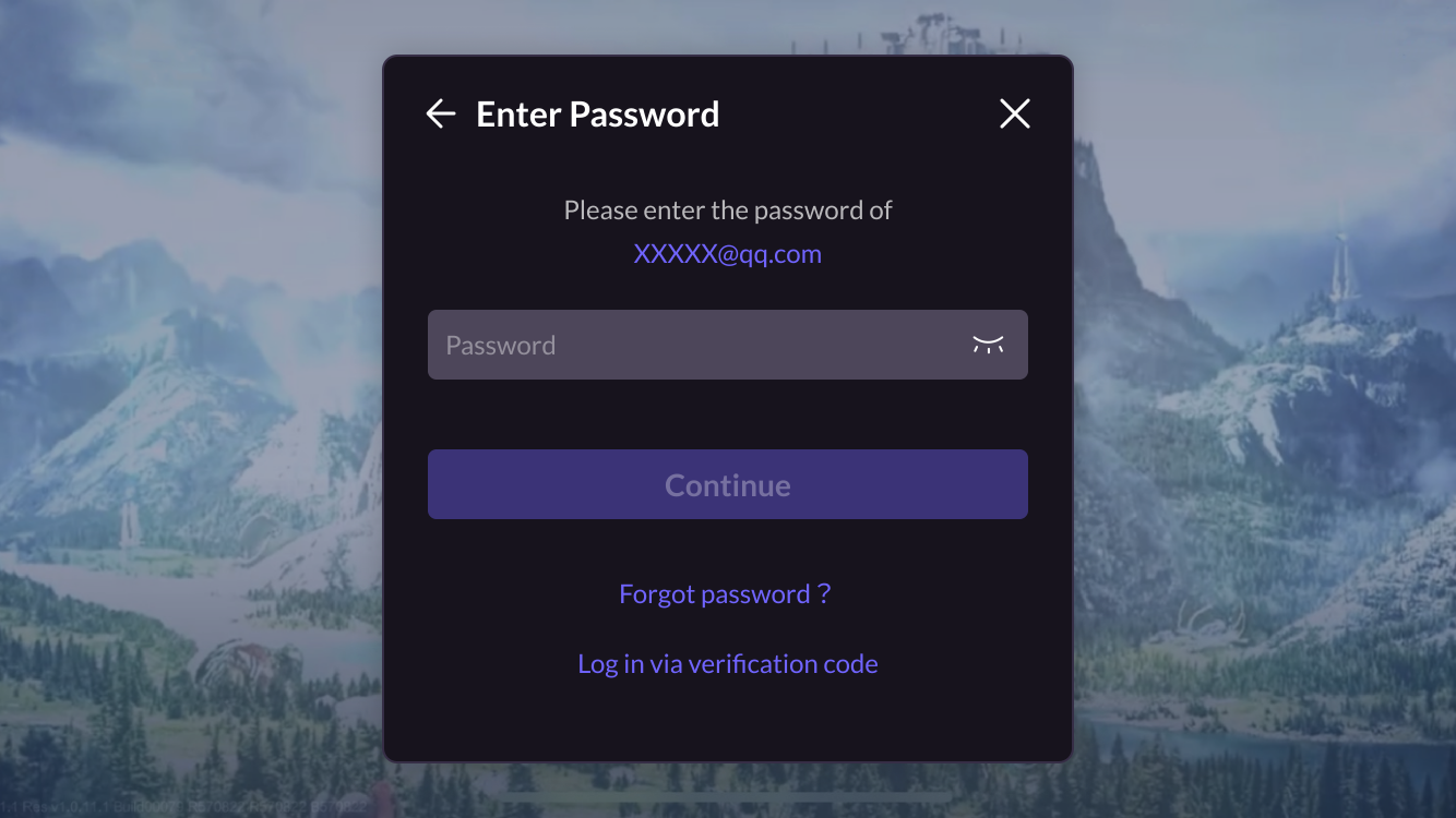 Image: Registered, Password-Set Player → Password Login