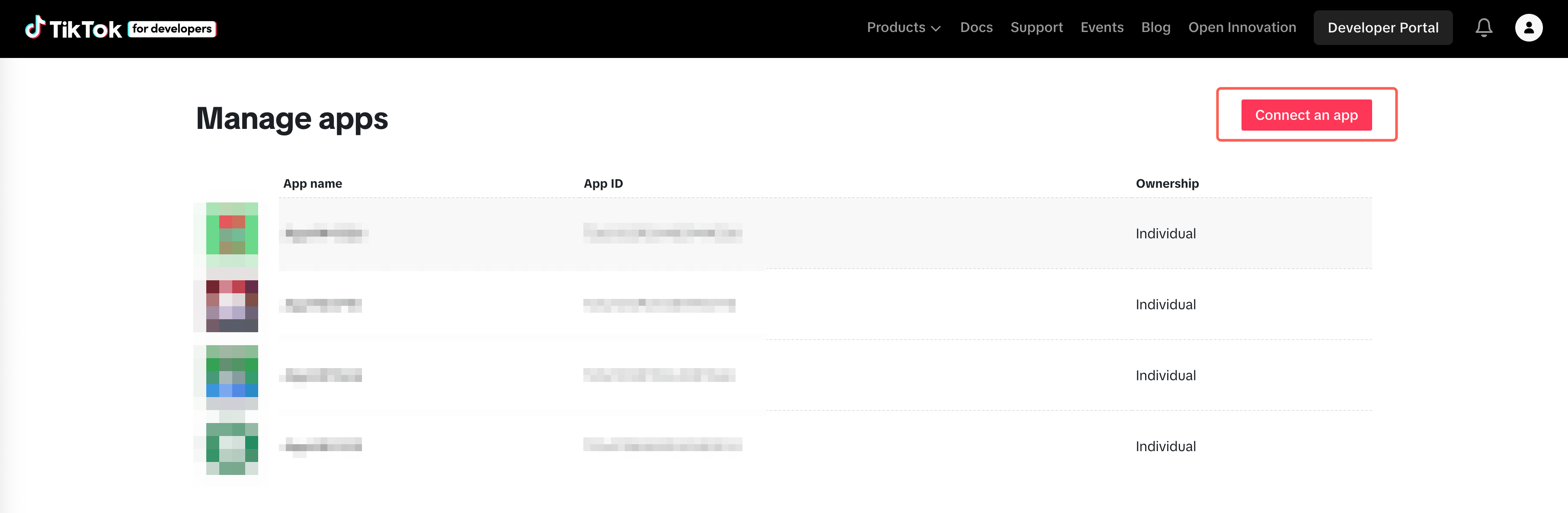 Image: TikTok - connect an app