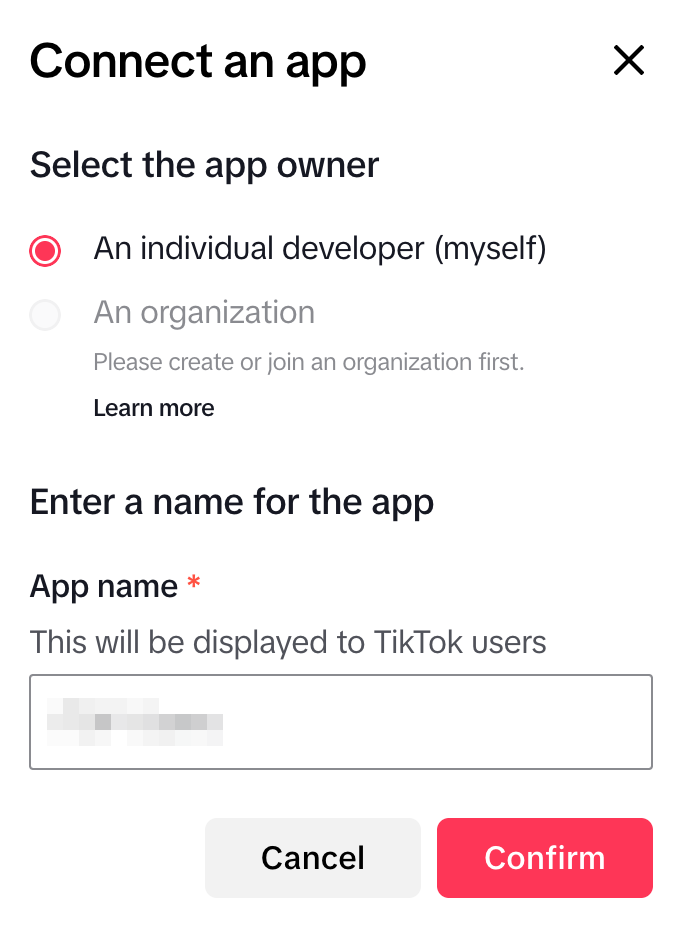 Image: TikTok - confirm app