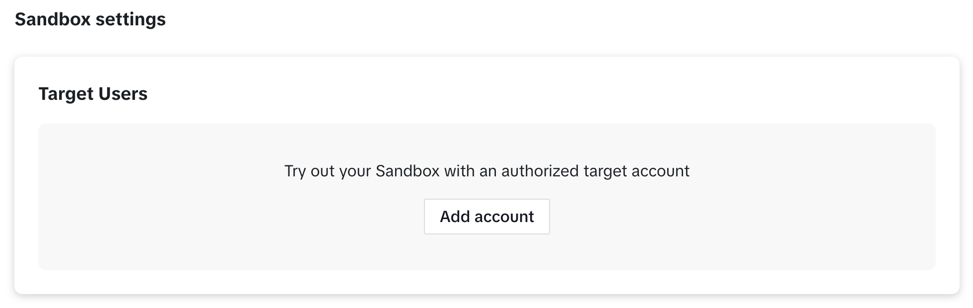 Image: TikTok - add tiktok account sandbox