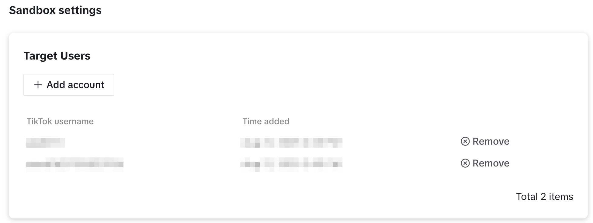 Image: TikTok - sandbox target users