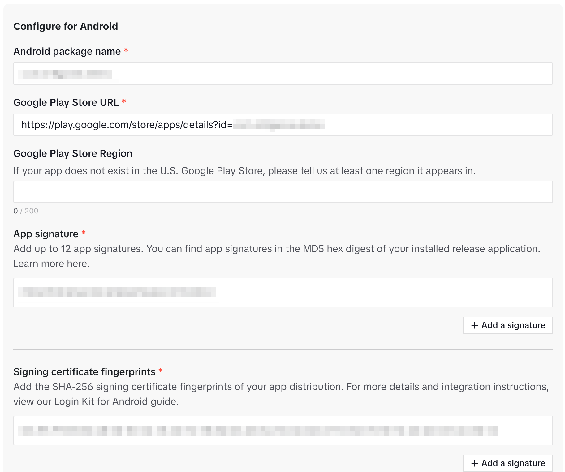 Image: TikTok - configure for android platform