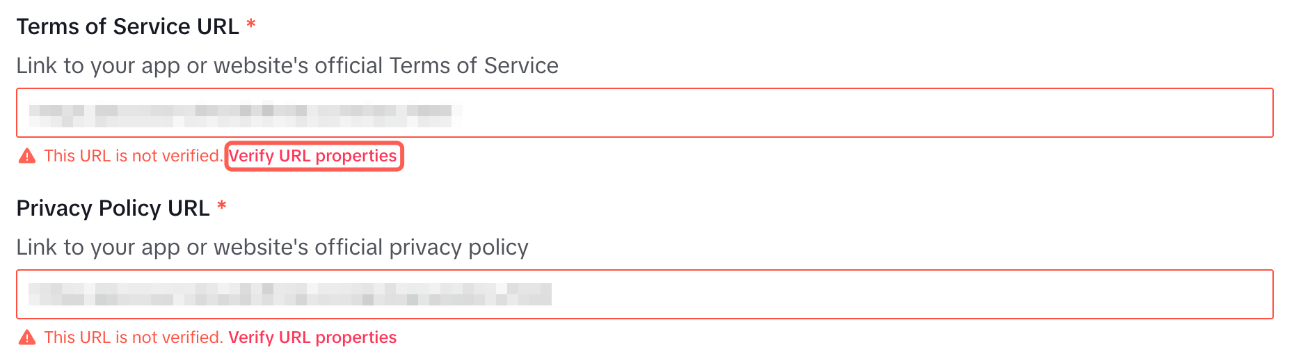 Image: TikTok - verify url properties