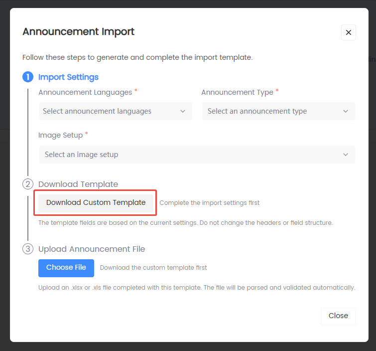 Excel Import
