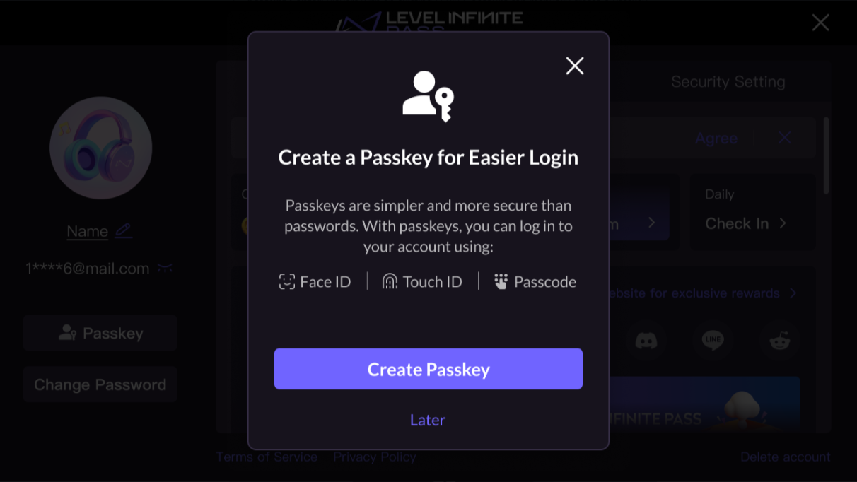 Image: 创建通行密钥