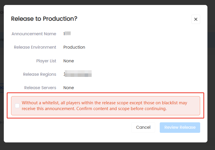 Publish Range