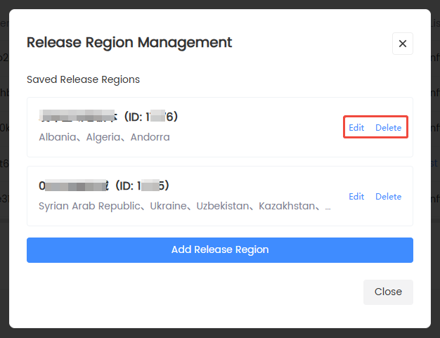 Publish Region