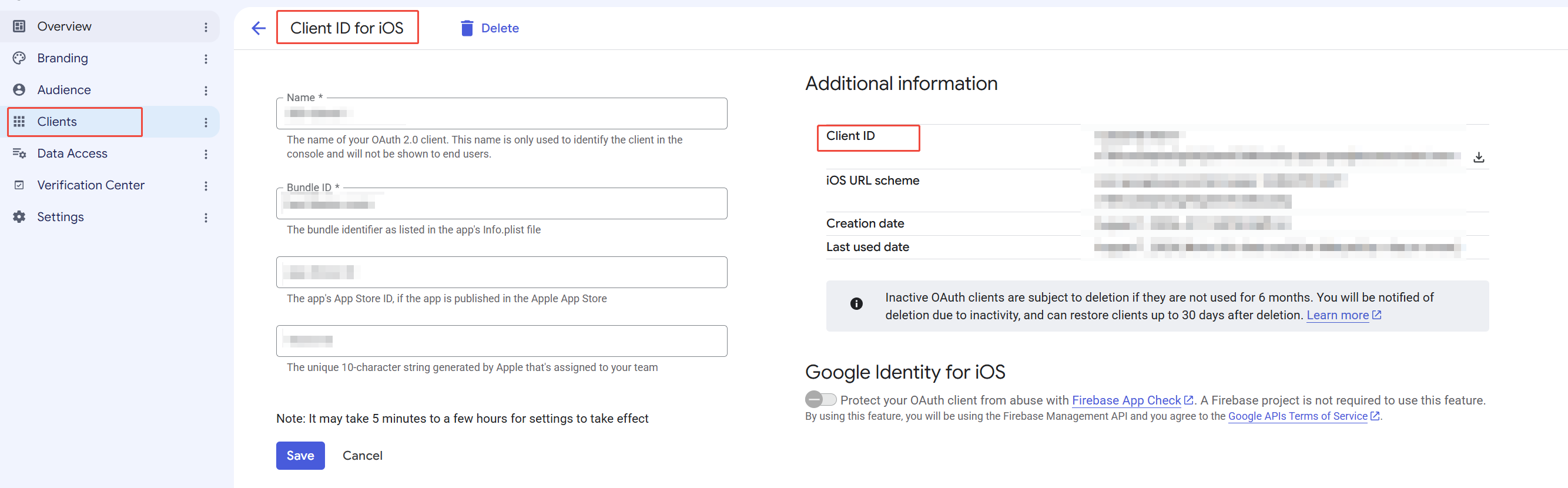 图片：Google, Web client details