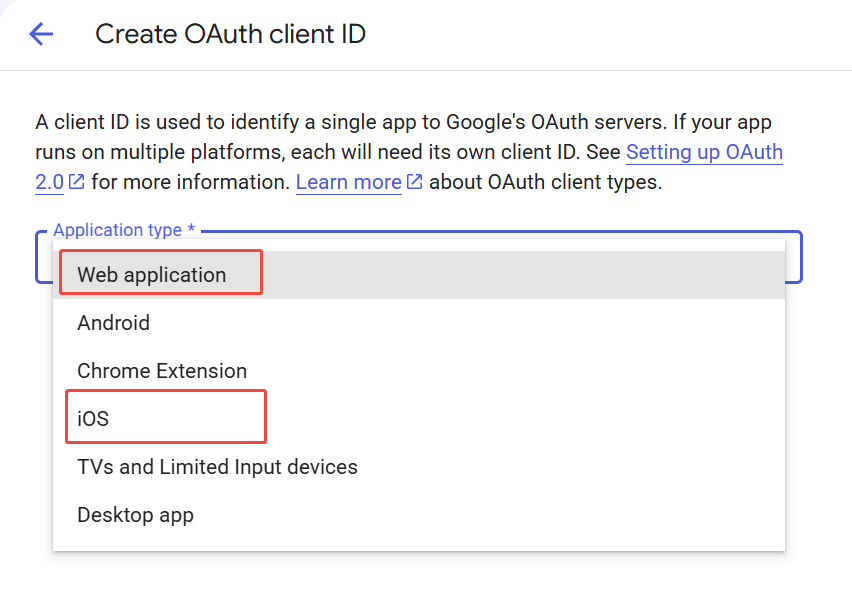 图片：Google, create iOS and Web clients