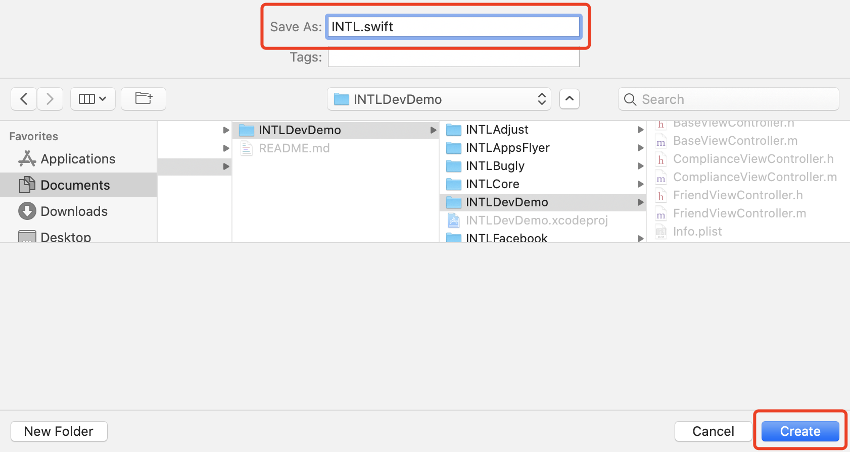 Image: Create Swift file